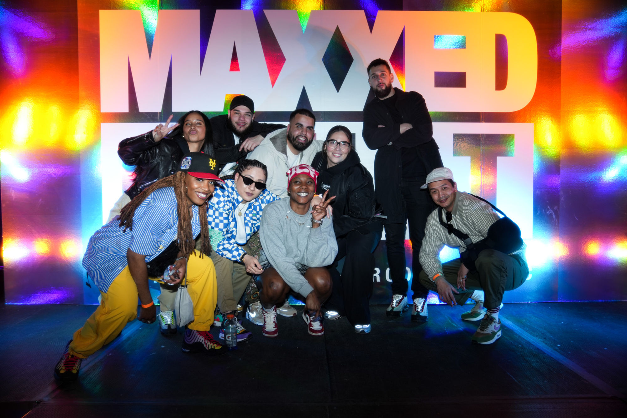 Crowd portrait at the MAXXED OUT step-and-repeat, Air Max Day, Brooklyn